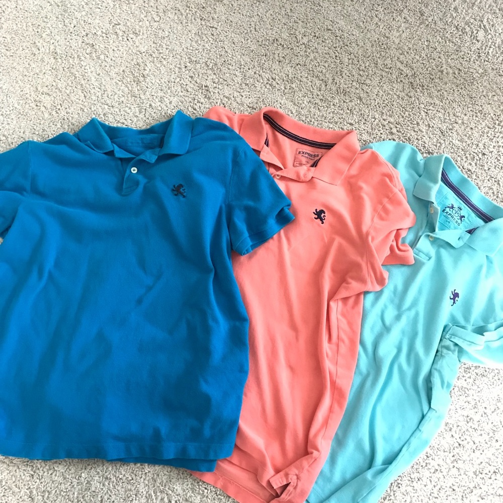 Lot if men’s Express pique polos
